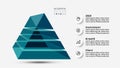 3D prism-shaped pyramid design for interesting presentations, can be used for advertising, communication design or research and ed