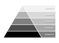 Infographic dark pyramid chart, editable vector illustration