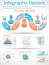 Infographic demographic elements chart and graphic f