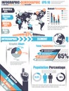 Infographic demographic elements chart and graphic