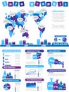 Infographic demographic elements chart and graphic