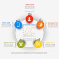 Infographic demographic elements chart and graphic