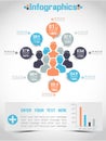 Infographic demographic elements chart and graphic