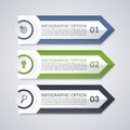 Infographic design arrow options template