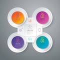 Infographic design and business icons with 4 options.