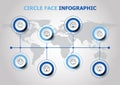 Infographic design with circle face icons