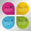 Infographic design circles on the grey background