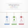 Infographic design elements for your business data with 3 options Royalty Free Stock Photo