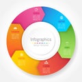 Infographic design elements for your business data with 6 option