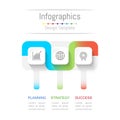 Infographic design elements for your business data with 3 options, parts, steps, timelines or processes. Connection line concept.