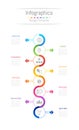 Infographic design elements for your business data with 6 options, parts, steps, timelines or processes.