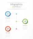 Infographic design elements for your business data with 3 options. Royalty Free Stock Photo