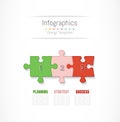 Infographic design elements for your business data with 3 options, parts, steps, timelines or processes. Vector Royalty Free Stock Photo