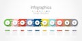 Infographic design elements for your business data with 10 options, parts, steps, timelines or processes. Vector Royalty Free Stock Photo