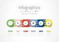 Infographic design elements for your business data with 6 options, parts, steps, timelines or processes. Vector