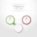 Infographic design elements for your business data with 3 options, parts, steps, timelines or processes. Vector Royalty Free Stock Photo