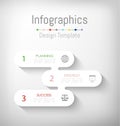 Infographic design elements for your business data with 3 options, parts, steps, timelines or processes. Vector