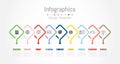 Infographic design elements for your business data with 9 options, parts, steps, timelines or processes. Vector Royalty Free Stock Photo