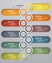 Infographic design elements for your business with 10 options. 10 steps timeline presentation. Royalty Free Stock Photo