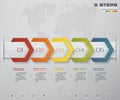 Infographic design elements for your business with 5 options. 5 steps timeline presentation.