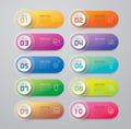 Infographic design and marketing icons.