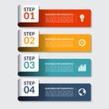 Infographic design number banners template. Can be used for business, presentation, web design