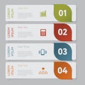 Infographic. Design number banners template graphic or website layout