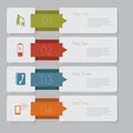 Infographic. Design number banners template graphic or website layout