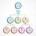 Infographic design organization chart template for business presentations, information banner, timeline or web design Royalty Free Stock Photo