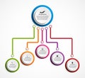 Infographic design organization chart template. Royalty Free Stock Photo