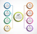 Infographic design organization chart template. Royalty Free Stock Photo