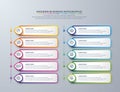 Infographic design with 10 process choices or steps. Design elements for your business such as reports, leaflets, brochures,