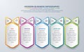 Infographic design with 5 process or steps. Infographic for diagram, report, workflow and more. Infographic with modern and simple Royalty Free Stock Photo