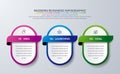 Infographic design with 3 process or steps. Infographic for diagram, report, workflow and more. Infographic with modern and simple Royalty Free Stock Photo