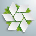 Rhombus Hexagon Eco Infographic Green Leaves Royalty Free Stock Photo