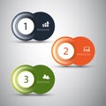 Infographic Design - Set of Colorful Numbered Round Labels in Editable Vector Format