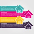 Infographic design style colorful house. Royalty Free Stock Photo