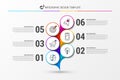 Infographic design template. Abstract flower with icons Royalty Free Stock Photo