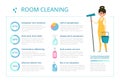 Infographic design template for cleaning service industry