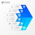 Infographic design template. Creative concept with 6 steps. Can be used for workflow layout, diagram, banner, webdesign. Vector