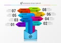 Infographic design template. Creative concept with 8 steps Royalty Free Stock Photo