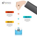 Infographic design template. Creative concept with 3 steps Royalty Free Stock Photo