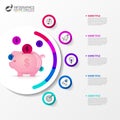 Infographic design template. Creative concept with 5 steps Royalty Free Stock Photo