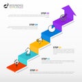 Infographic design template. Creative concept with 5 steps Royalty Free Stock Photo