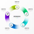 Infographic design template. Creative concept with 5 steps Royalty Free Stock Photo