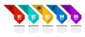 Infographic design template. Creative concept with 5 steps Royalty Free Stock Photo