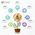 Infographic design template. Creative concept with 7 steps