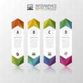 Infographic design template and marketing icons, Business concept with 4 options, parts, steps or processes. Vector illustration Royalty Free Stock Photo