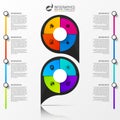 Infographic design template. Organization chart with 8 steps Royalty Free Stock Photo