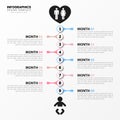 Infographic design template. Pregnancy concept with 9 steps Royalty Free Stock Photo